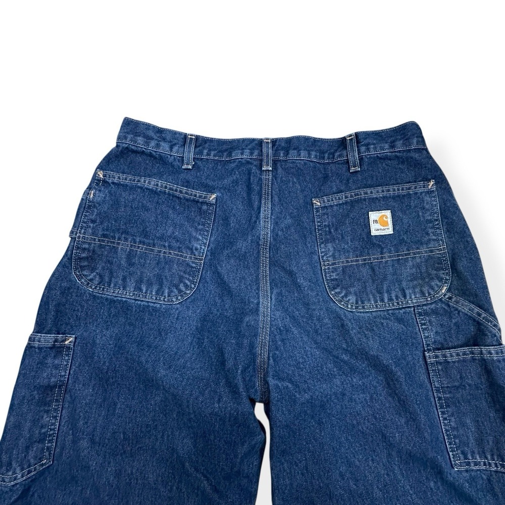 Carhartt FR‎ Jeans Mens 38x36 Carpenter FRB13 DNM Original Fit Flame Resistant